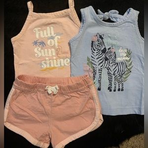 3/$15❣️BUNDLE Baby Girls Summer ☀️ Tanks and Short Outfits; 6 months